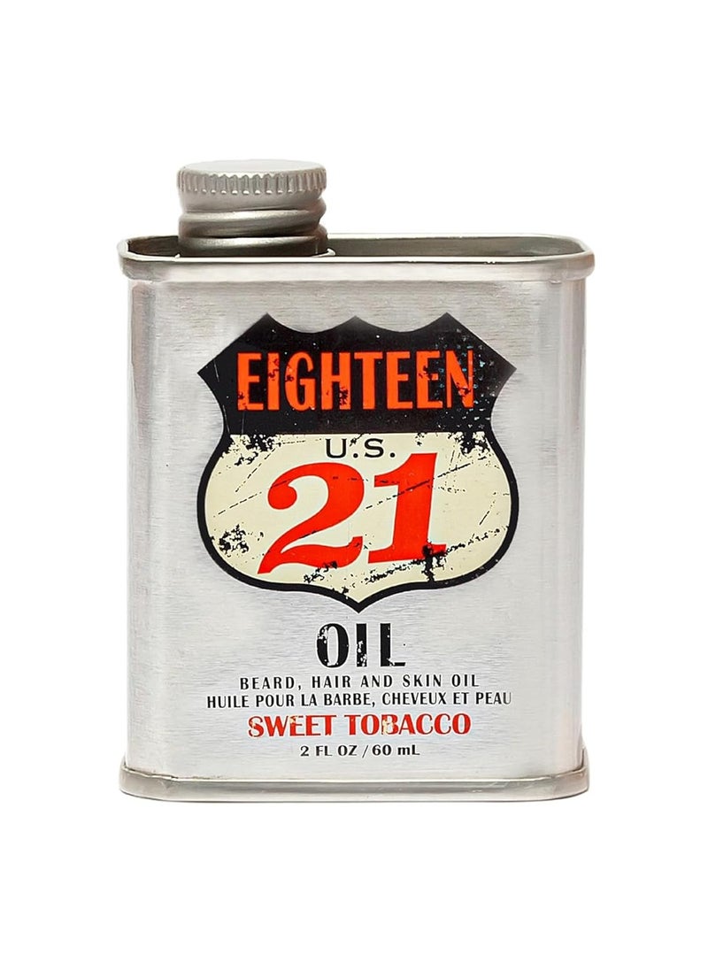 18.21 Man Made Hair, Skin & Beard Oil for Men, 4 Scents - Non-Greasy, Conditioning Balm with Castor Seed, Jojoba, and Argan Oils - Premium Tattoo and Mustache Care Products
