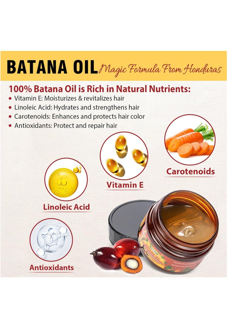 Batana Oil for Hair Growth Batana Hair Oil for Healthy Hair, Organic Hair Growth Batana Oil for Damaged Hair Repair (chebe oil & jar batana oil-pcs)