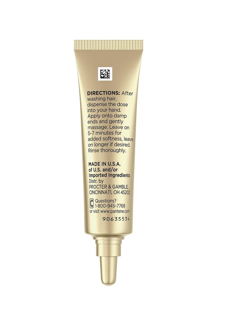 Pantene Gold Series Split Ends Treatment, for Curly and Coily Hair, Infused with Argan Oil, 0.5 Fl Oz x 4 Count