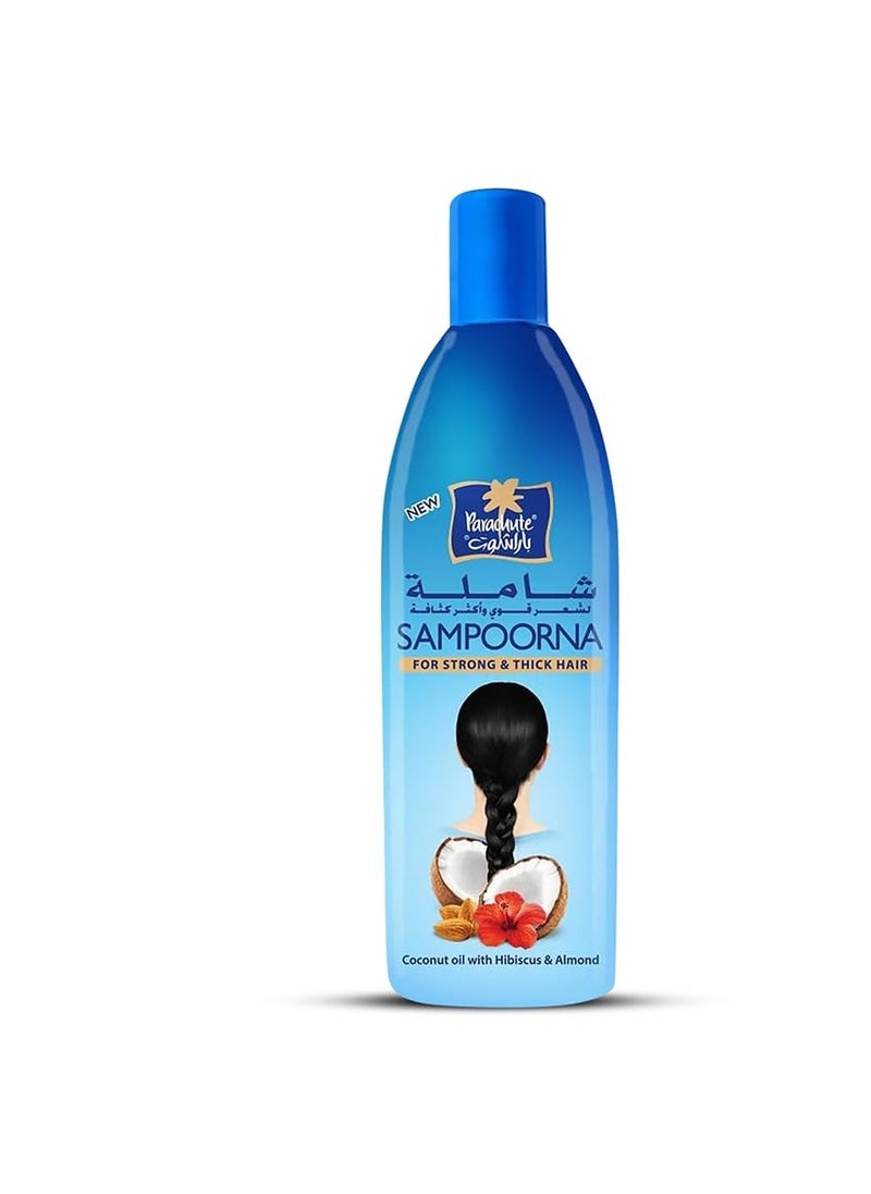 Parachute Sampoorna Coconut Hair Oil with Hibiscus & Almond| For Thick, Strong & Nourished Hair| All Hair Types| 10.1 fl oz