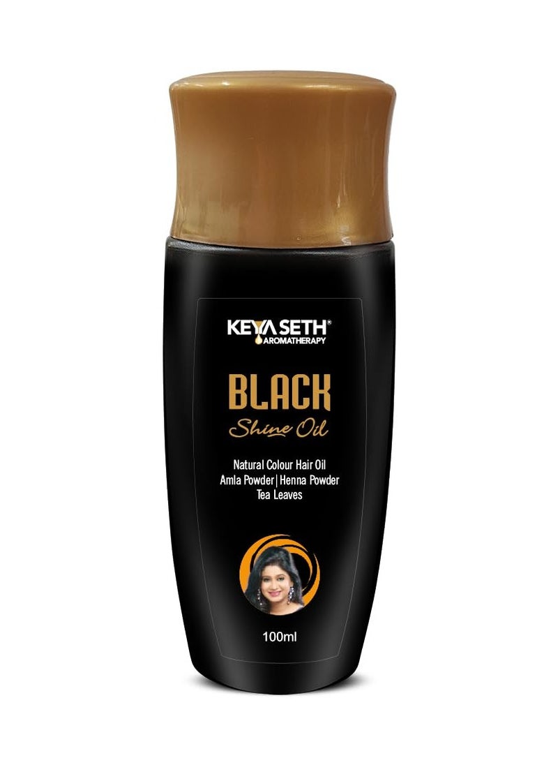 Black Shine Oil, 100% Natural Hair Colour oil by Keya Seth Aromatherapy, 100ml
