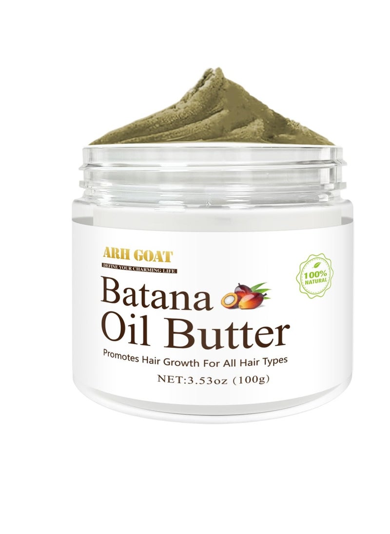 Batana Oil - Promotes Hair Growth, 100% Natural Ingredients Pure raw Batana Butter for Women & Men - 3.53 oz, Strengthen Hair & Scalp
