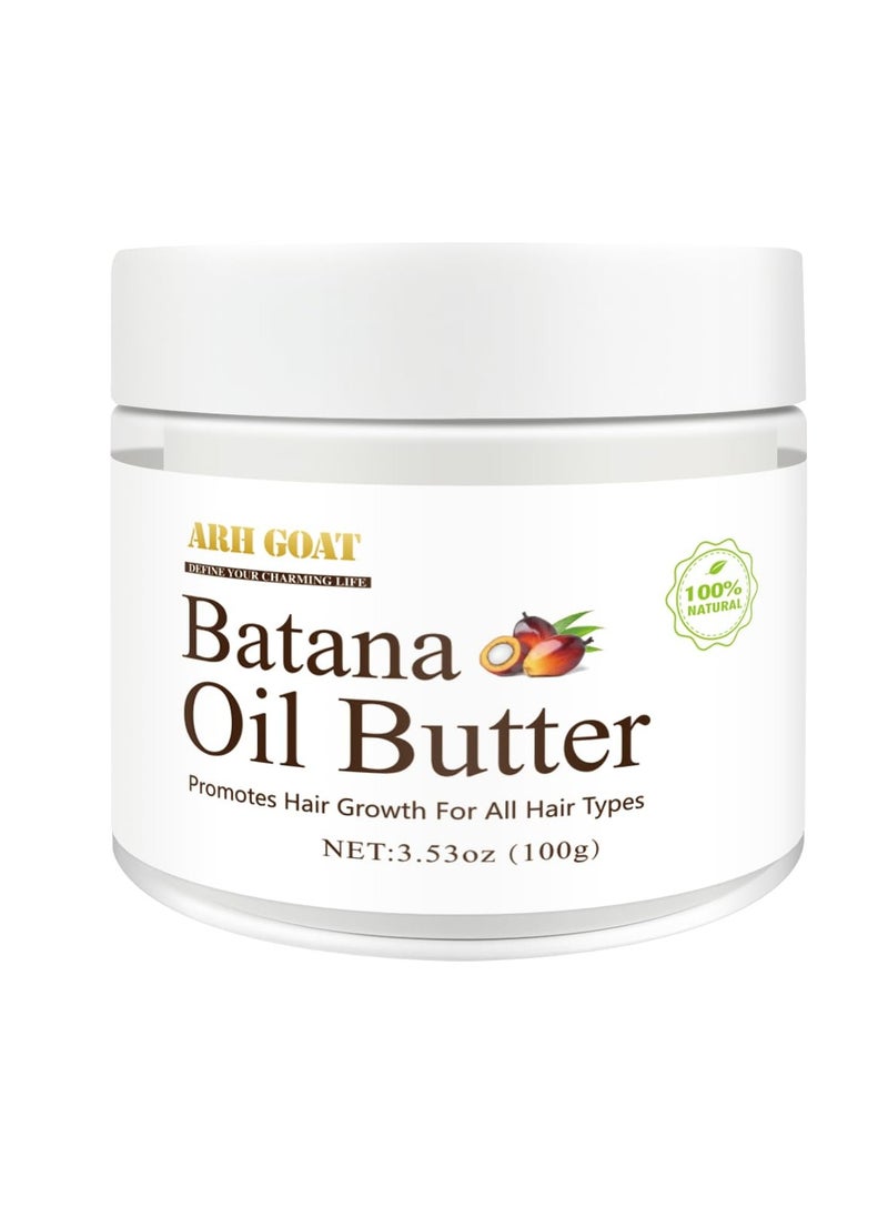 Batana Oil - Promotes Hair Growth, 100% Natural Ingredients Pure raw Batana Butter for Women & Men - 3.53 oz, Strengthen Hair & Scalp