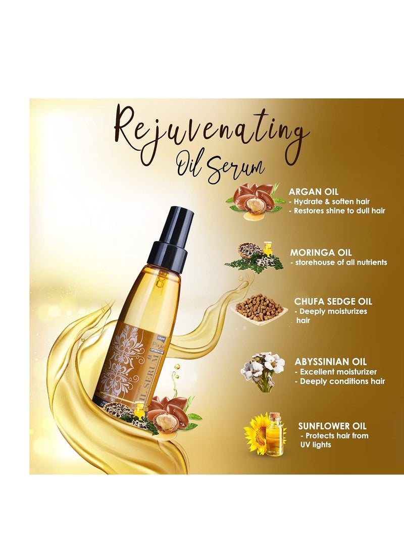 Lolane Pixxel Optimum Care Rejuvenating Oil Serum 127ml For Dry Damaged Hair Argan Oil/Abyssinian Oil/Chufa Sedge Oil/Moringa Oil/Sunflower Oil