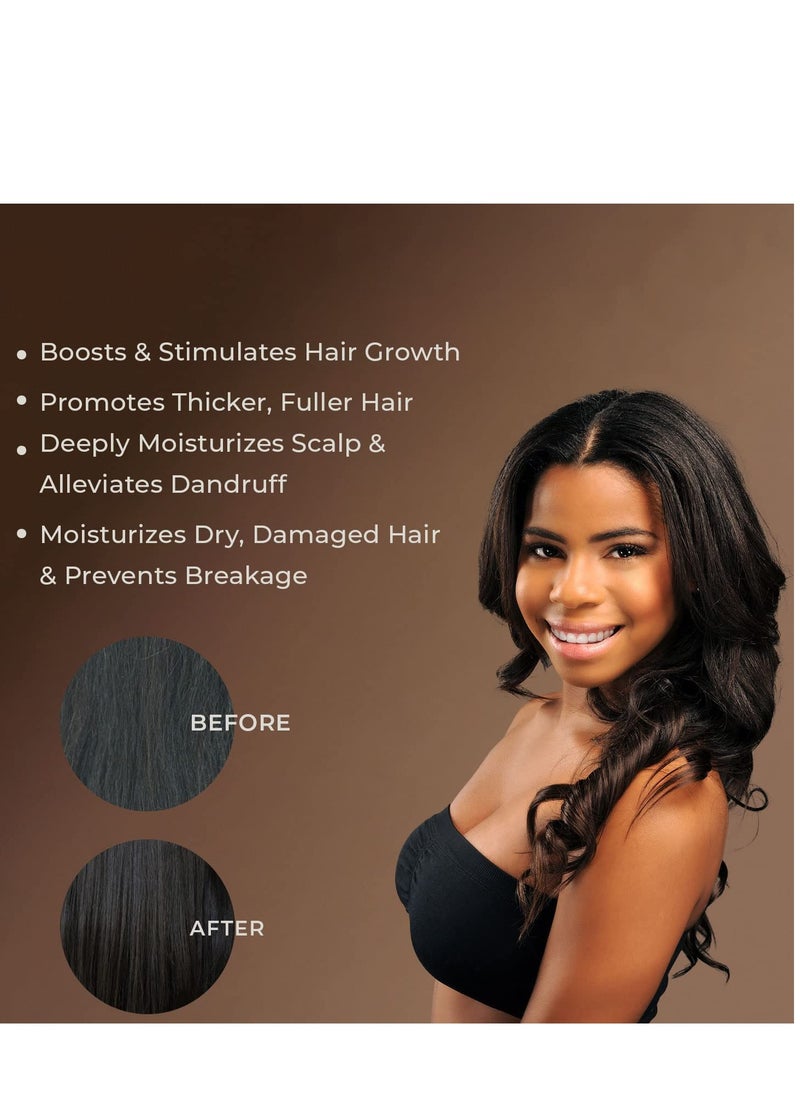 Sunny Isle Jamaican Black Castor Oil Infused with All-Natural African Chebe Powder 4oz | For Longer, Stronger Hair | Moisturizer for All Hair Types