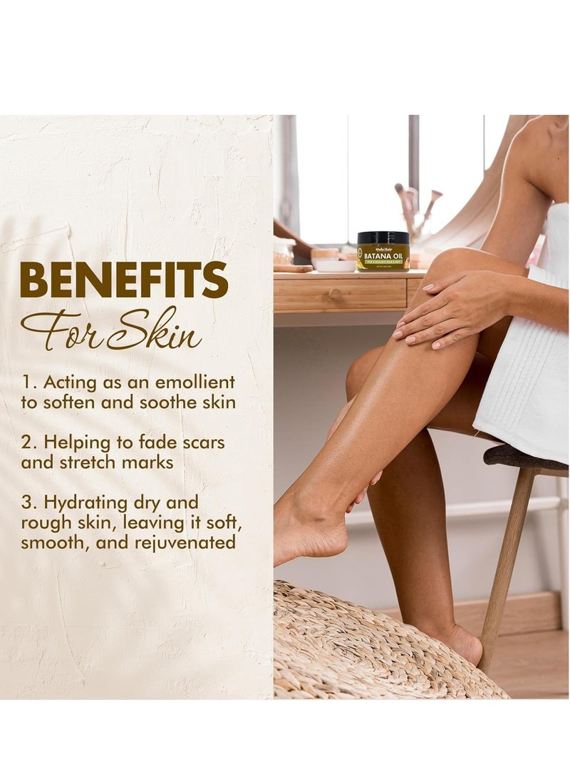 Pure Batana Butter Oil for Hair Growth, 100% Natural, Nourishes Damaged Hair, Prevents Loss & Conditions