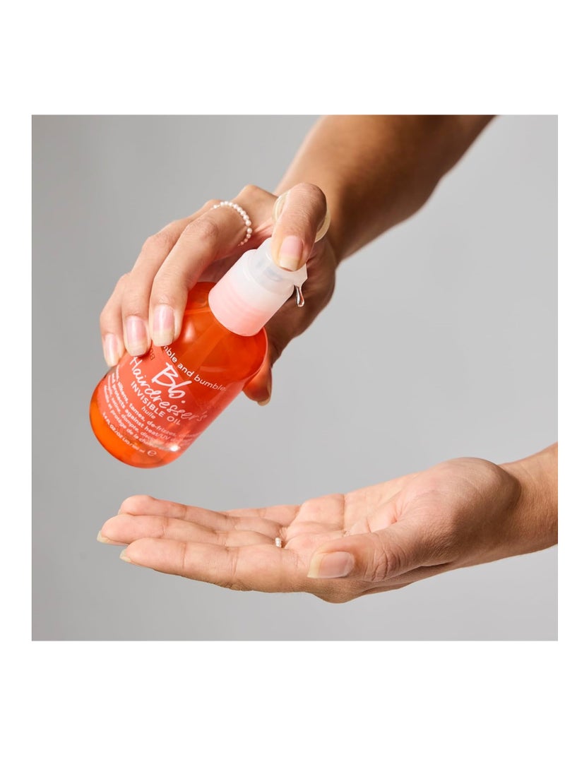 Bumble and bumble. Hairdresser's Invisible Oil Frizz-Reducing Hair Oil | Heat Protection, Anti Frizz + Shine | Curly, Wavy, Straight | With Argan Oil, Coconut Oil + Grapeseed Oil