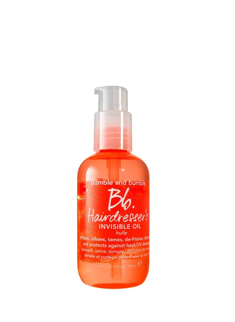 Bumble and bumble. Hairdresser's Invisible Oil Frizz-Reducing Hair Oil | Heat Protection, Anti Frizz + Shine | Curly, Wavy, Straight | With Argan Oil, Coconut Oil + Grapeseed Oil