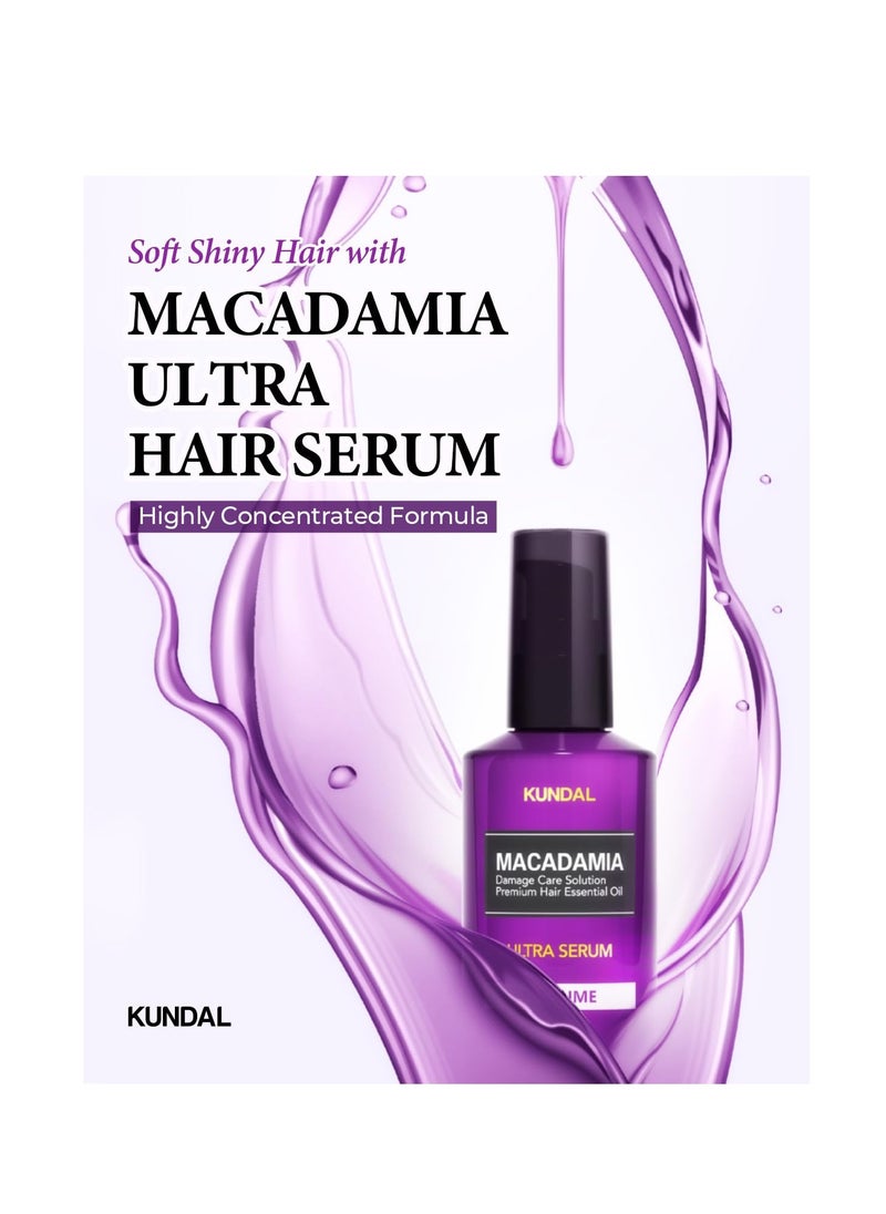 Kundal Ultra Macadamia Oil Hair Serum [Cherry Blossom]- Korean Hair Care Premium Hair Essential Oil, Intense Repair, Deep Nourishment, Frizz Control for All Hair Types 3.38fl oz (Pack of 1)