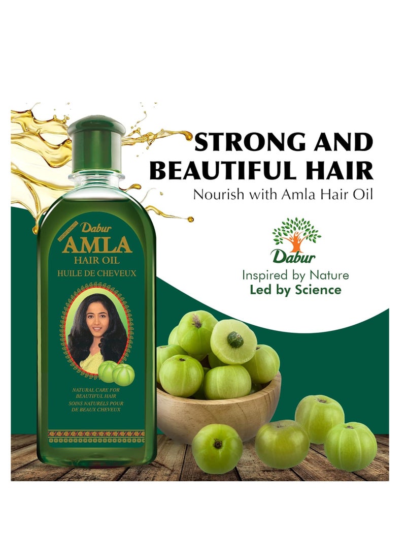 Dabur Amla Hair Oil 500ml - 100% Natural, Enhances Hair Growth, Nourishes Scalp and Hair