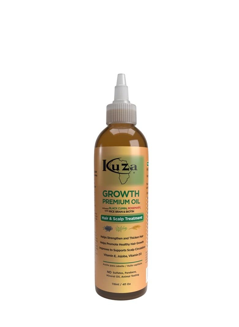 Premium Growth Oil W/Black Cumin & Rosemary 4 Oz. (Pack Of 2)