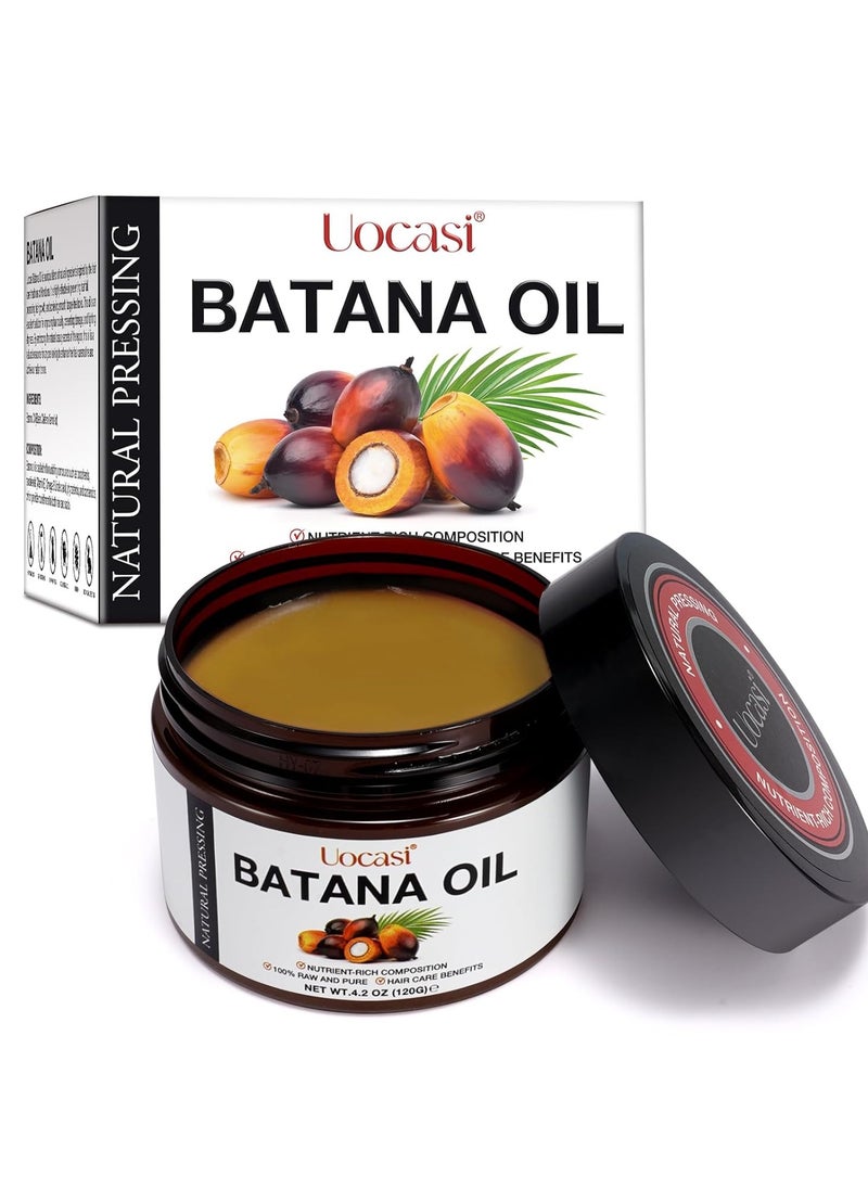 Raw Batana Oil for Hair Growth (4.2 OZ), 100% Pure Natural Unrefined - Prevent Hair Loss and Promotes thickness for Women & Men