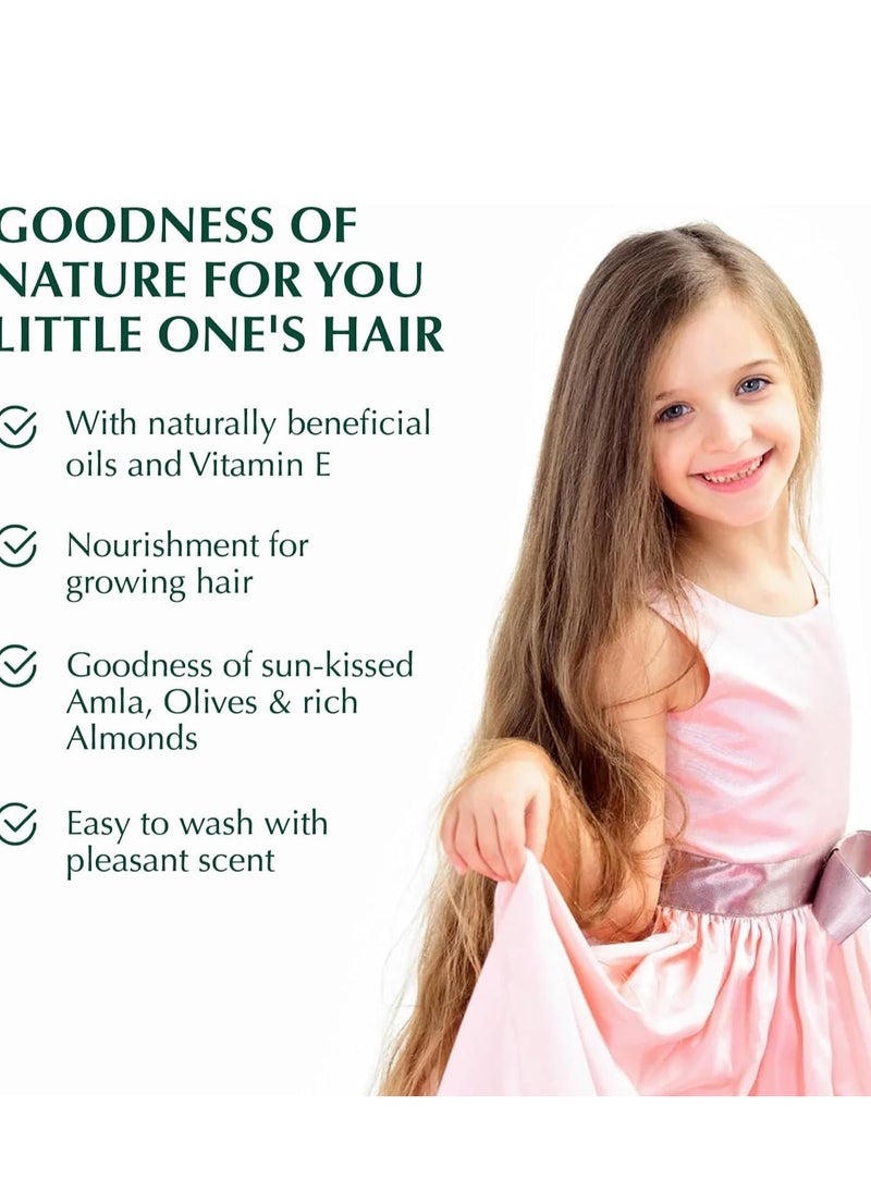 Dabur Amla Hair Oil - Natural Formula for Kids' Long, Strong, and Healthy Hair - Enriched with Olive and Almond - 200 ML Pack of 1