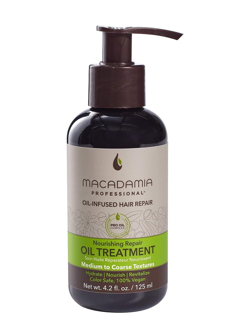 Macadamia Professional Hair Care Sulfate & Paraben Free Natural Organic Cruelty-Free Vegan Hair Products Nourishing Hair Repair Oil Treatment, 4.2oz, Clear