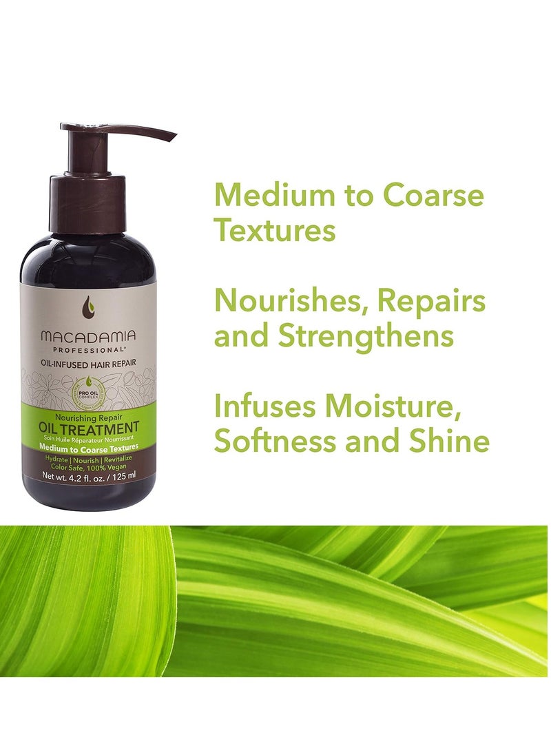 Macadamia Professional Hair Care Sulfate & Paraben Free Natural Organic Cruelty-Free Vegan Hair Products Nourishing Hair Repair Oil Treatment, 4.2oz, Clear