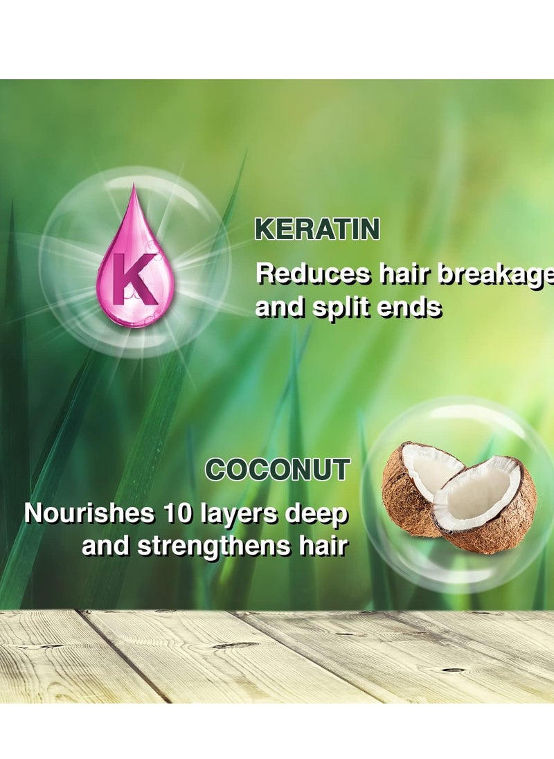 Parachute Advansed Keratin & Coconut Hair Oil |For Smooth & Shiny Hair |Reduces Hair Breakage & Split Ends| All Hair Types|No Parabens, Silicones & Sulphate| 5.7 Fl.oz.