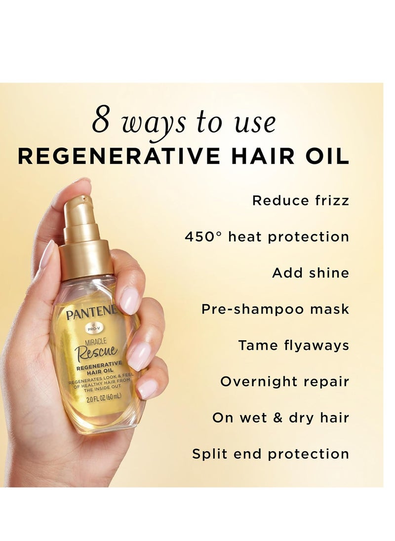 Pantene Miracle Rescue Regenerative Hair Oil, 2.0 FL OZ