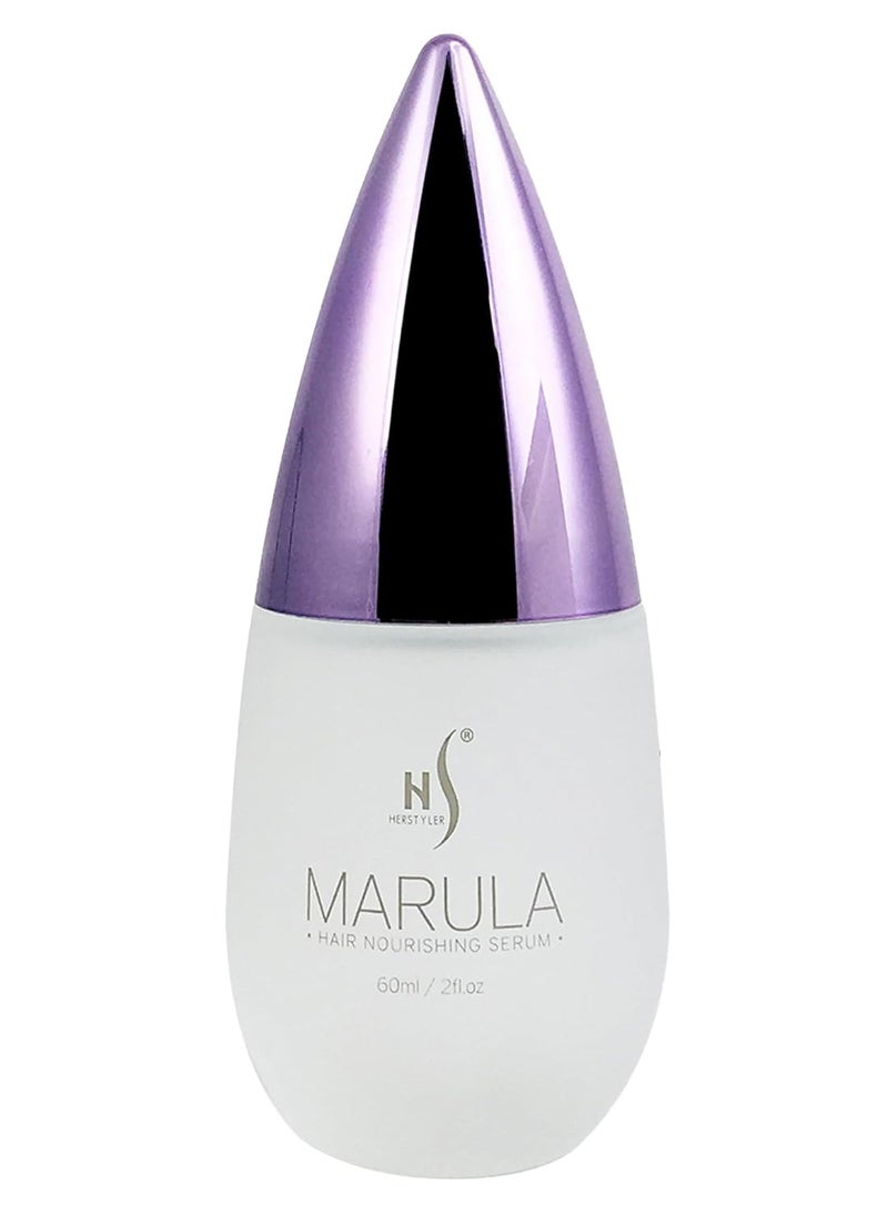 HerStyler Marula Oil Hair Serum - Anti Frizz Hair Serum for Frizzy and Damaged Hair - Marula Serum for Straightening - Hair Shine Serum - 2 Fl. Oz.