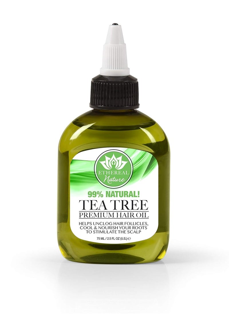 Ethereal Nature Hair Oil clear, blend, Tea Tree, 2.5 Fl Oz
