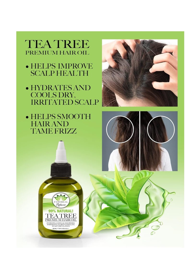 Ethereal Nature Hair Oil clear, blend, Tea Tree, 2.5 Fl Oz