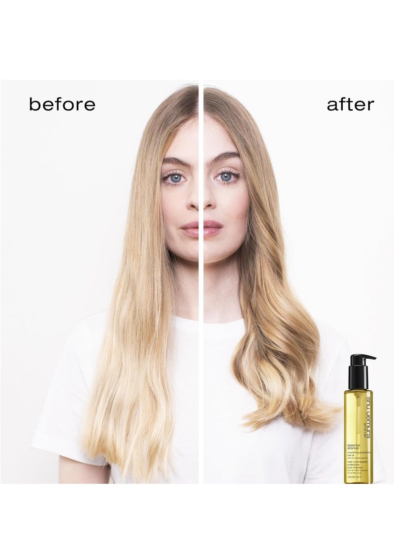 Shu Uemura Essence Absolue Nourishing Hair Oil | Lightweight Multi-Benefit Hair Oil | Hydrates, Adds Shine, and Reduces Frizz | With Heat Protection | With Japanese Camellia Oil | For All Hair Types
