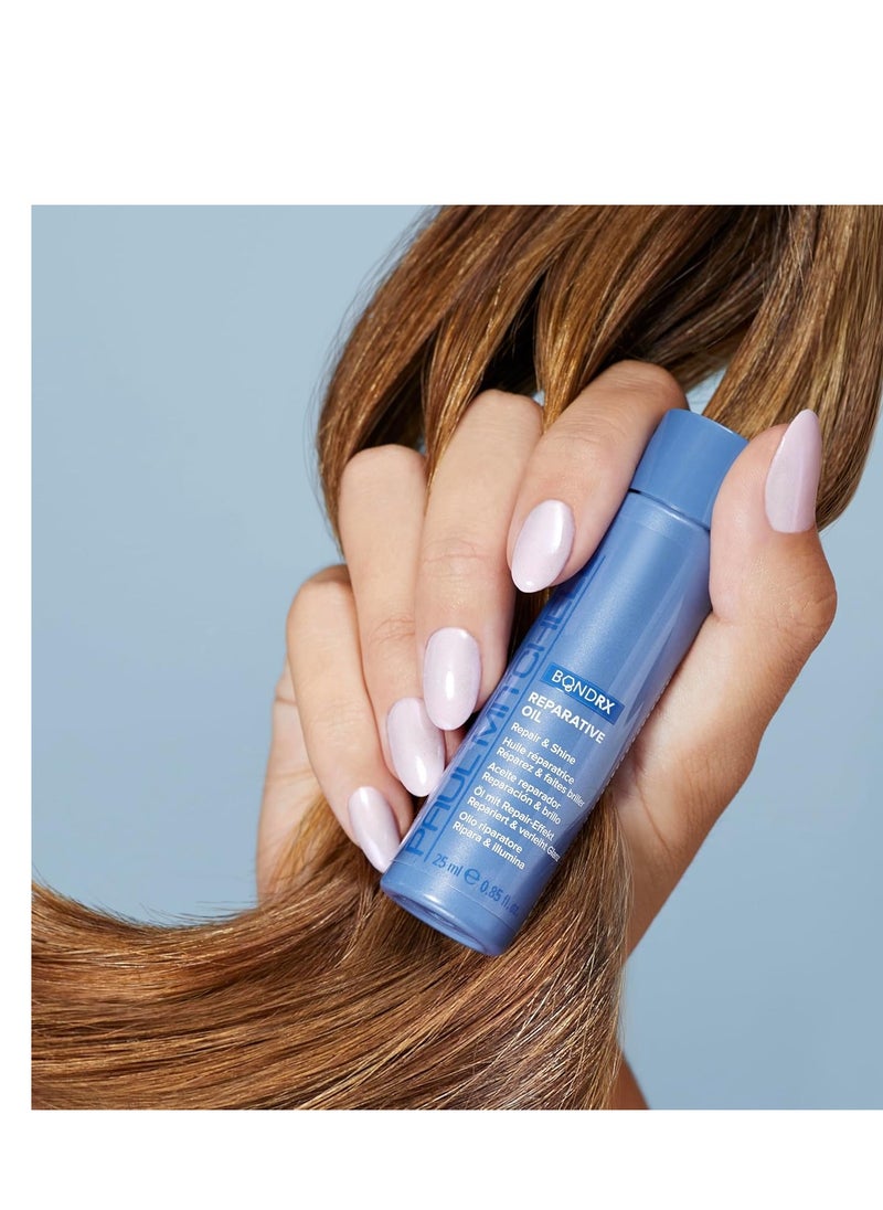 Paul Mitchell Bond Rx Reparative Oil, Repairs + Adds Shine, For Chemically Treated + Damaged Hair, 0.85 oz