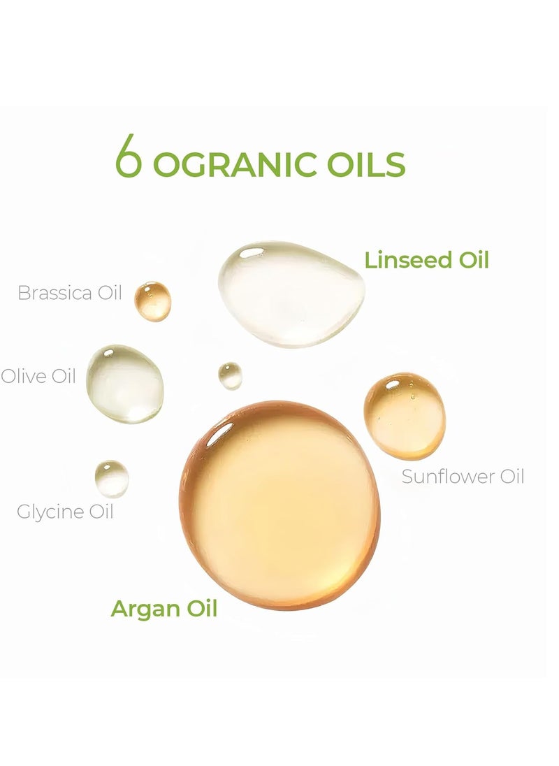 TYMO Argan Hair Oil Spray - Hydrating Veganic Natural 6 Blend Oil for Frizzy & Dry Hair, Organic Pure Formula, Daily Use Hair Treatment, Smooth Damaged Ends, Olive Oil & Vitamin E Infused, Pack of 3