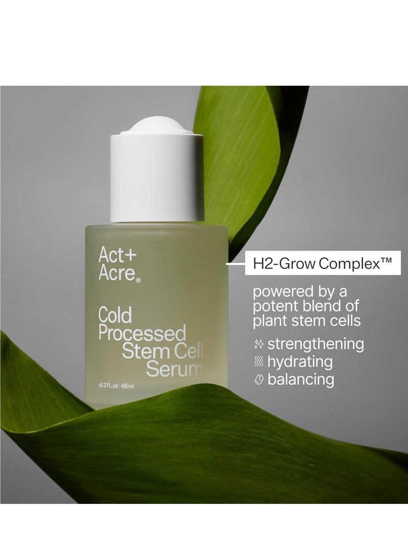 ACT+ ACRE Cold Processed Stem Cell Scalp Serum - Promotes Thicker and Fuller-Looking Hair - Soothes and Hydrates the Scalp - Sulphate and Paraben Free - Aloe Vera for Improved Scalp Health - 1 fl oz.