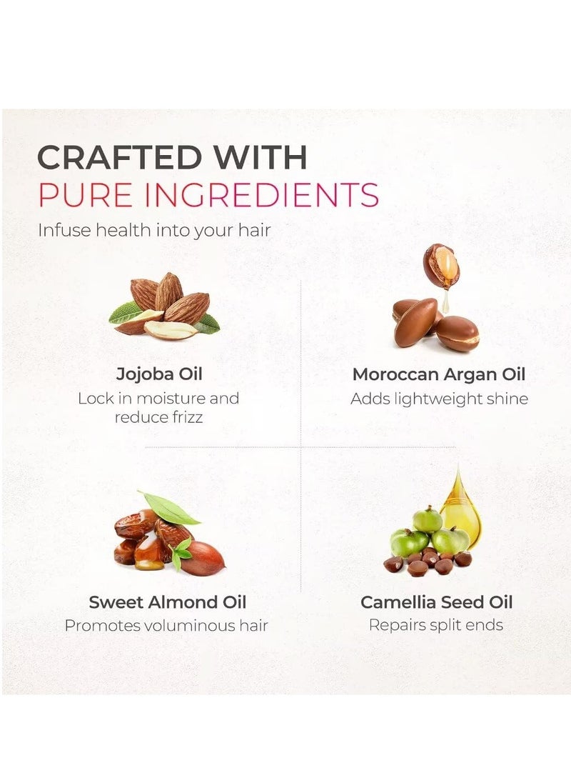 TYMO Weightless Hair Oil | Organic Nourishing Hair Treatment for Shine, Smoothness and Protection | Vegan Hair Serum Perfect for Dry, Damaged, Frizzy and Curly Hair, 2.7 Fl Oz