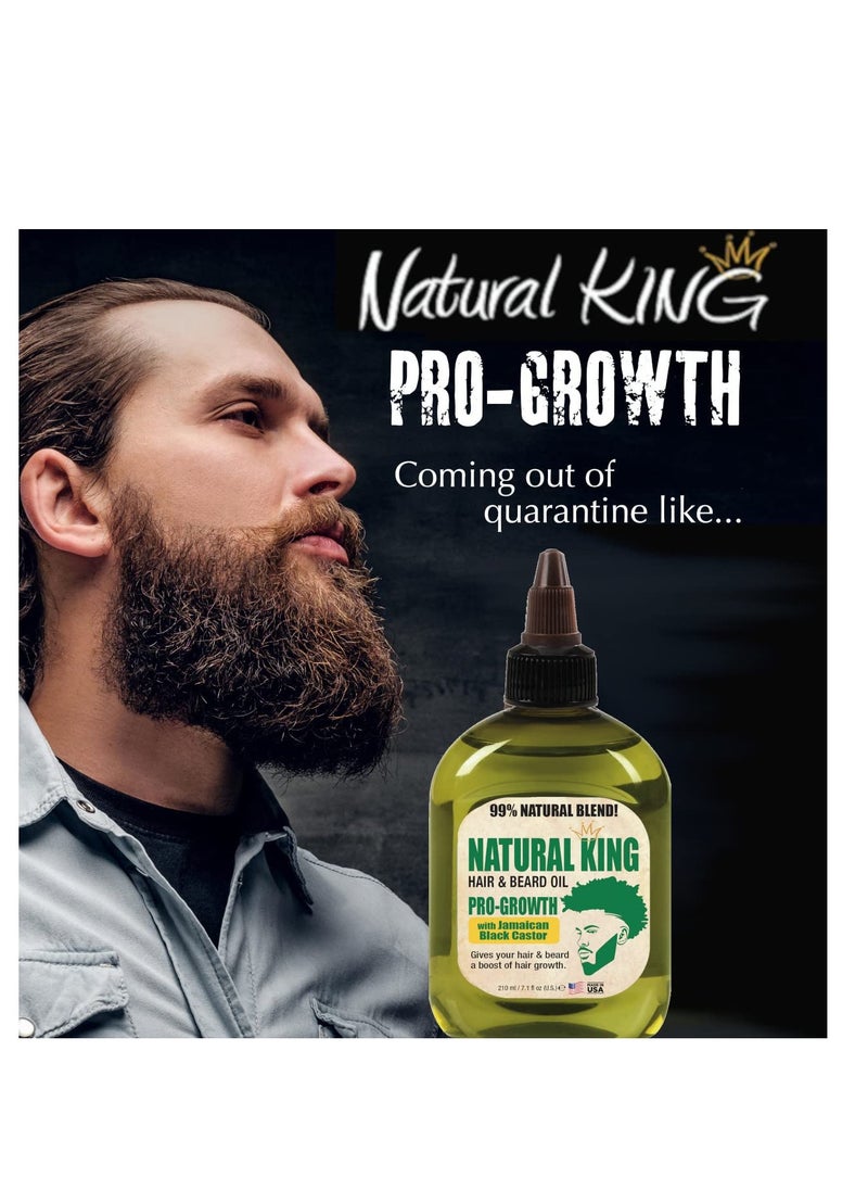 SFC Natural King Pro-Growth Hair & Beard Oil with Jamaican Black Castor Oil 7.1 oz.