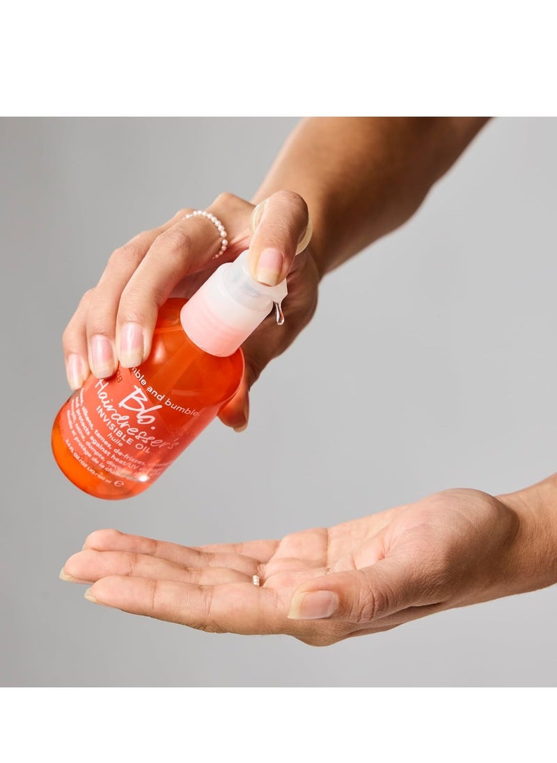 Bumble and bumble. Hairdresser's Invisible Oil Frizz-Reducing Hair Oil | Heat Protection, Anti Frizz + Shine | Curly, Wavy, Straight | With Argan Oil, Coconut Oil + Grapeseed Oil