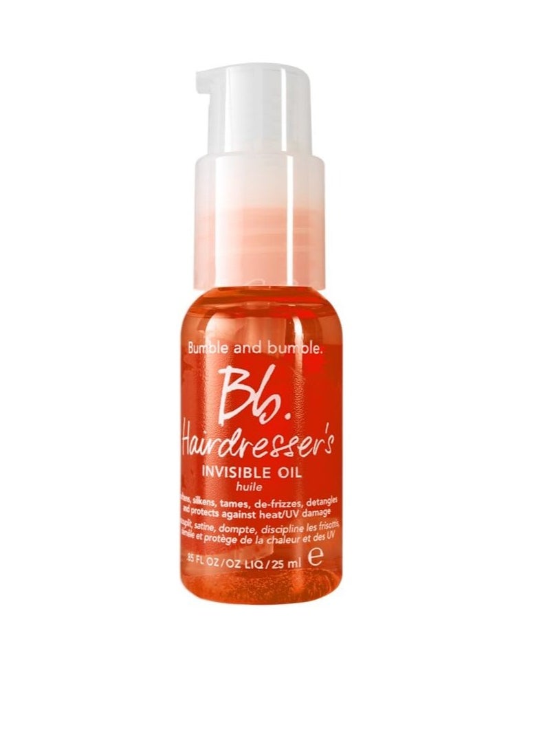 Bumble and bumble. Hairdresser's Invisible Oil Frizz-Reducing Hair Oil | Heat Protection, Anti Frizz + Shine | Curly, Wavy, Straight | With Argan Oil, Coconut Oil + Grapeseed Oil