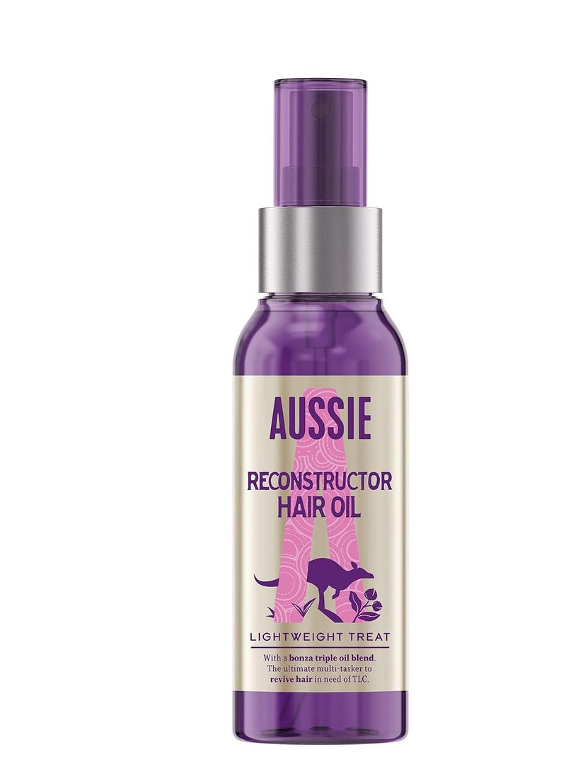 Aussie 3 Miracle Hair Oil Reconstructor with Macadamia Hair Oil for Damaged Hair 100 ml