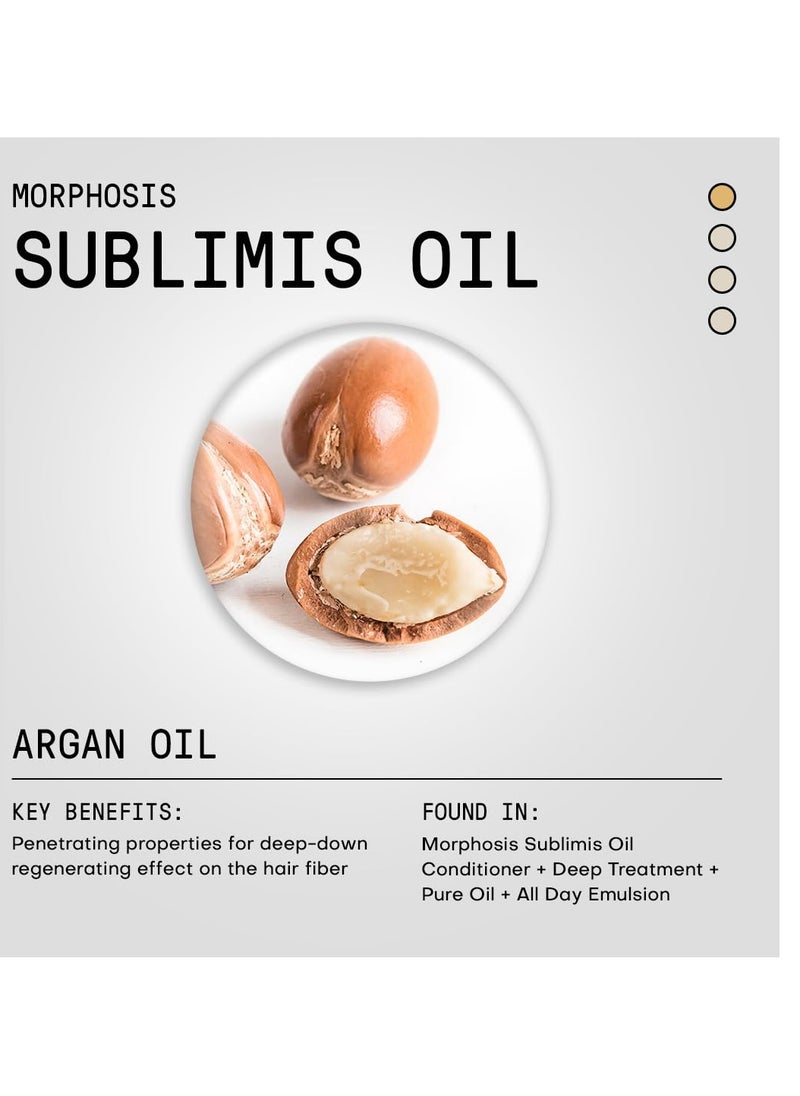 FRAMESI Morphosis Sublimis Pure Hair Oil 3.4 fl oz, Moisturizes and Revitalizes Hair, Natural Ingredients, Color Safe