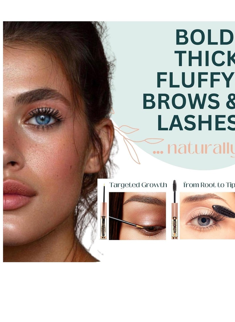 Live Fraiche Organic Castor Oil (4oz) + Filled Mascara Tube, 100% USDA Pure, Cold Pressed, Hexane Free Lash Serum Hair Growth Oil for Eyelashes, Eyebrows, Hair - Brow and Hair Treatment Oil