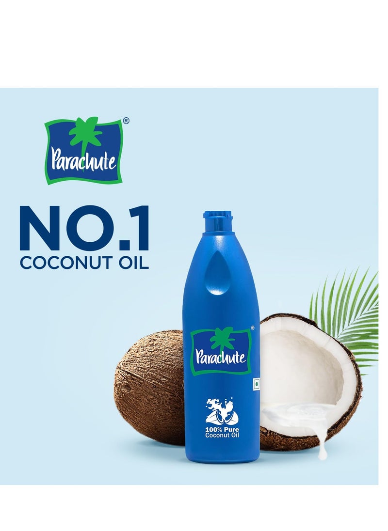 Parachute Coconut Oil| 100% Pure & Natural| Unrefined Coconut Oil| No Chemicals & Preservatives| Fresh Long Lasting Aroma| Untouched By Hands| 15 Fl Oz Jar