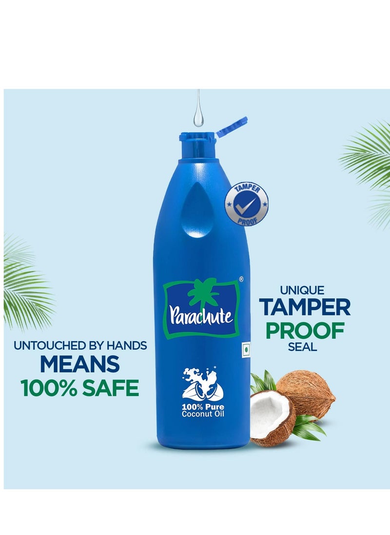 Parachute Coconut Oil| 100% Pure & Natural| Unrefined Coconut Oil| No Chemicals & Preservatives| Fresh Long Lasting Aroma| Untouched By Hands| 15 Fl Oz Jar