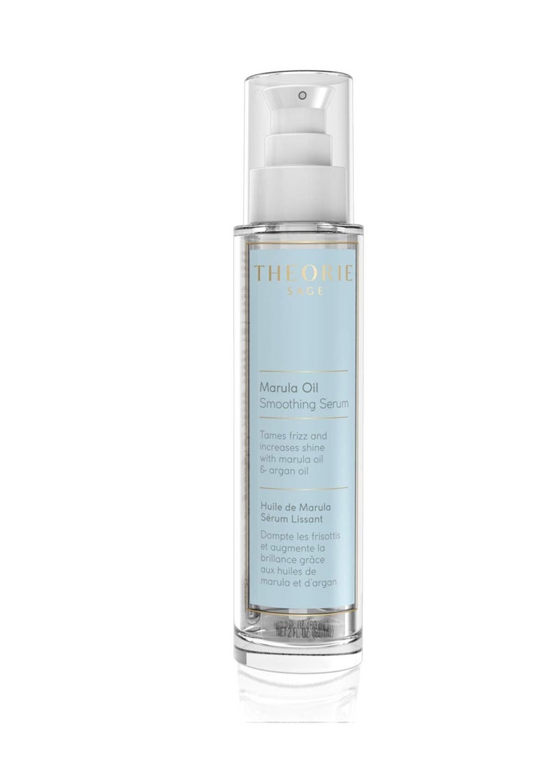 Theorie Marula Oil Smoothing Hair Serum - Tames Frizz and Increases Shine with Marula & Argan Oil, Protects from Heat Styling, Suited for All Hair Types, Spray Bottle - 60mL