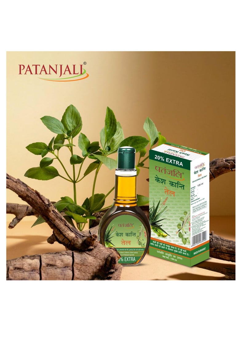Patanjali Kesh Kanti Hair Oil 120ml / 4.05 fl oz - (Pack of 2)