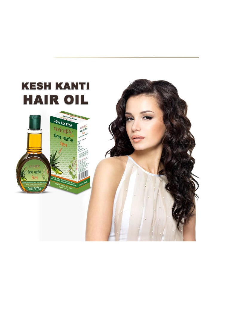 Patanjali Kesh Kanti Hair Oil 120ml / 4.05 fl oz - (Pack of 2)