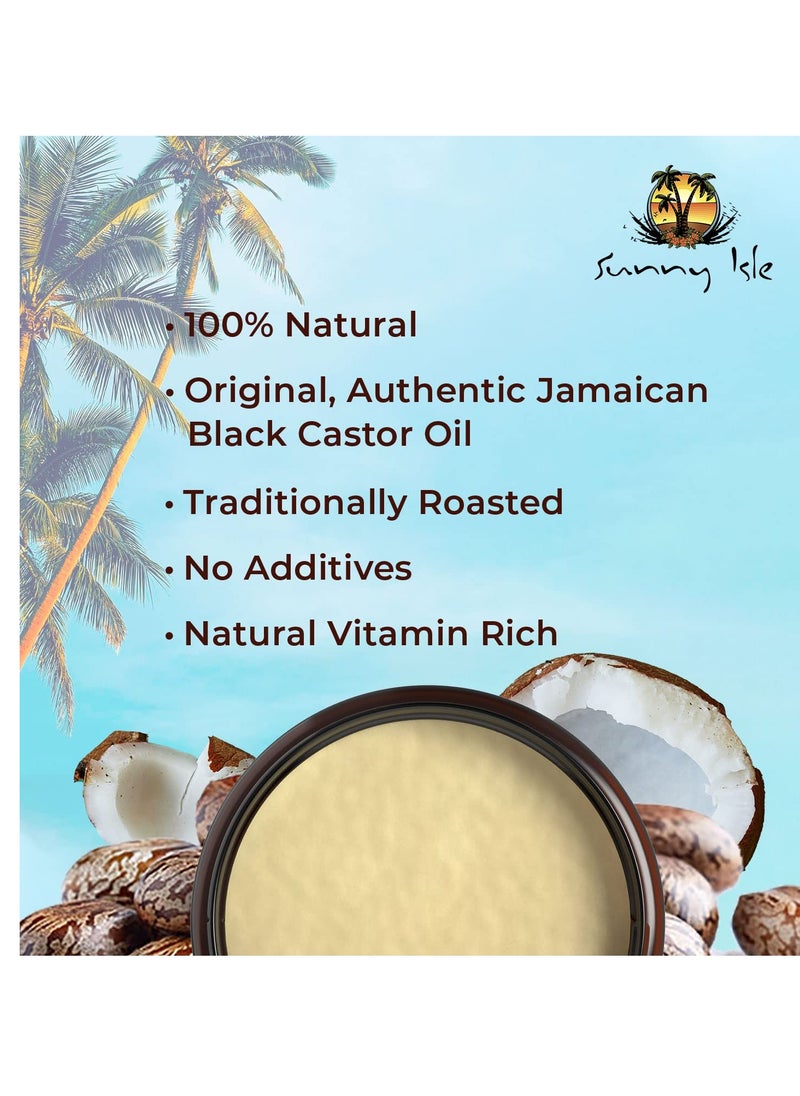 Sunny Isle Coconut Jamaican Black Castor Oil Pure Butter 8oz | Hair and Skin Care