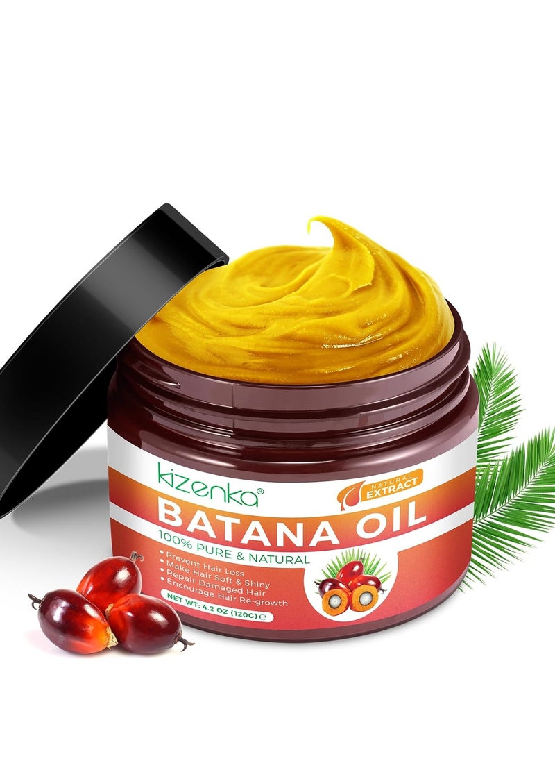100% Natural Raw Batana Oil for Hair Growth,Organic Pure Batana Oil Prevent Hair Loss, Batana Oil Hair Growth, Batana Hair Oil Sourced from Honduras, Eliminates Split Ends-4.2 oz