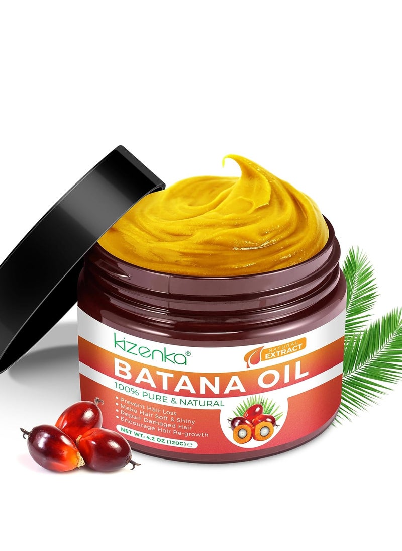 100% Natural Raw Batana Oil for Hair Growth,Organic Pure Batana Oil Prevent Hair Loss, Batana Oil Hair Growth, Batana Hair Oil Sourced from Honduras, Eliminates Split Ends-4.2 oz