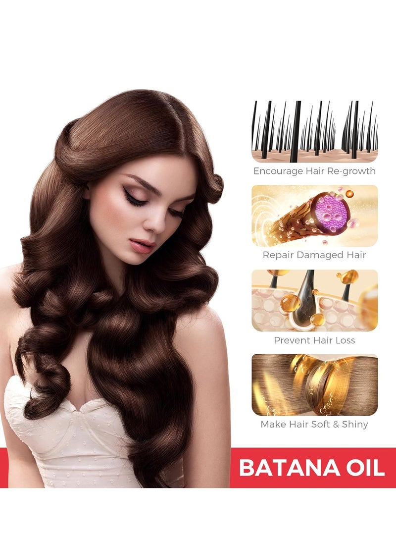 100% Natural Raw Batana Oil for Hair Growth,Organic Pure Batana Oil Prevent Hair Loss, Batana Oil Hair Growth, Batana Hair Oil Sourced from Honduras, Eliminates Split Ends-4.2 oz