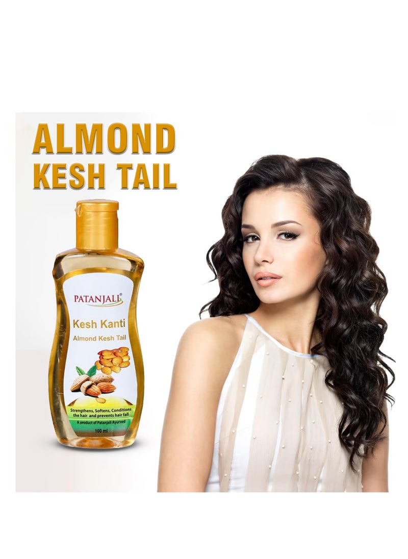 patanjali Kesh Kanti Almond Hair Oil - 100ml / 3.38 fl oz