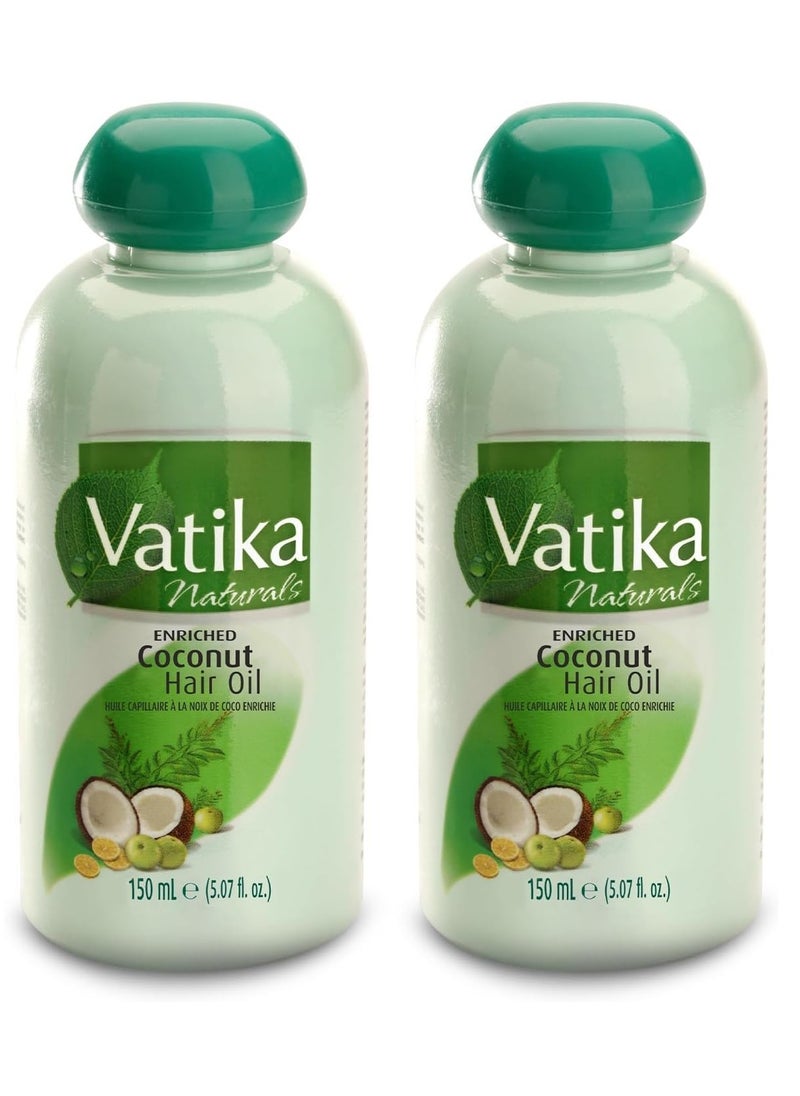 Dabur Vatika Enriched Coconut Hair Oil 150ml (Pack of 2)