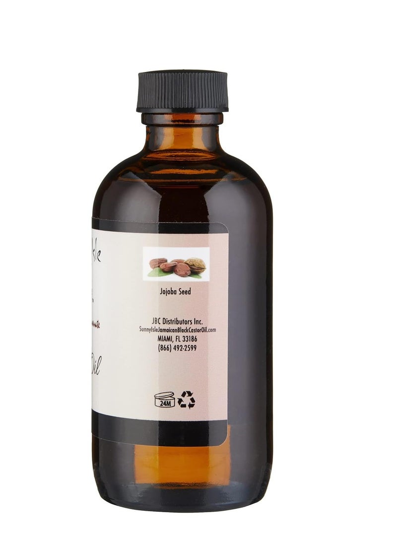 Sunny Isle Organic Jojoba Oil 4oz | 100 Pure | Moisturizing for Hair, Face, Skin & Nails | Natural Cold-Pressed | Base Carrier Oil