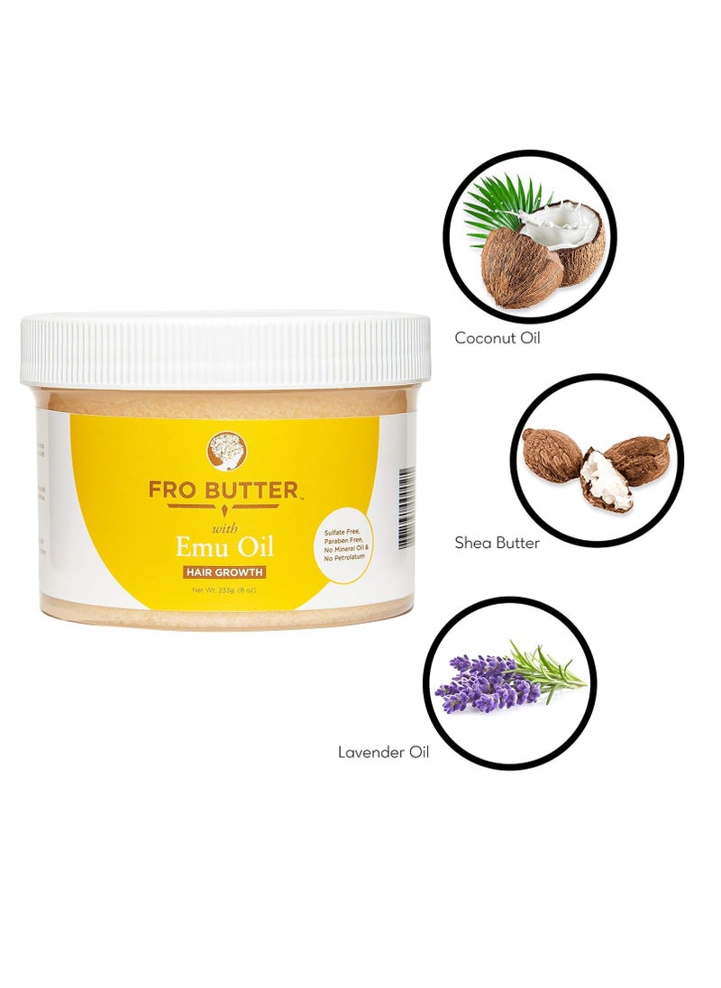 with Emu Oil-All Natural and Organic Hair Butter