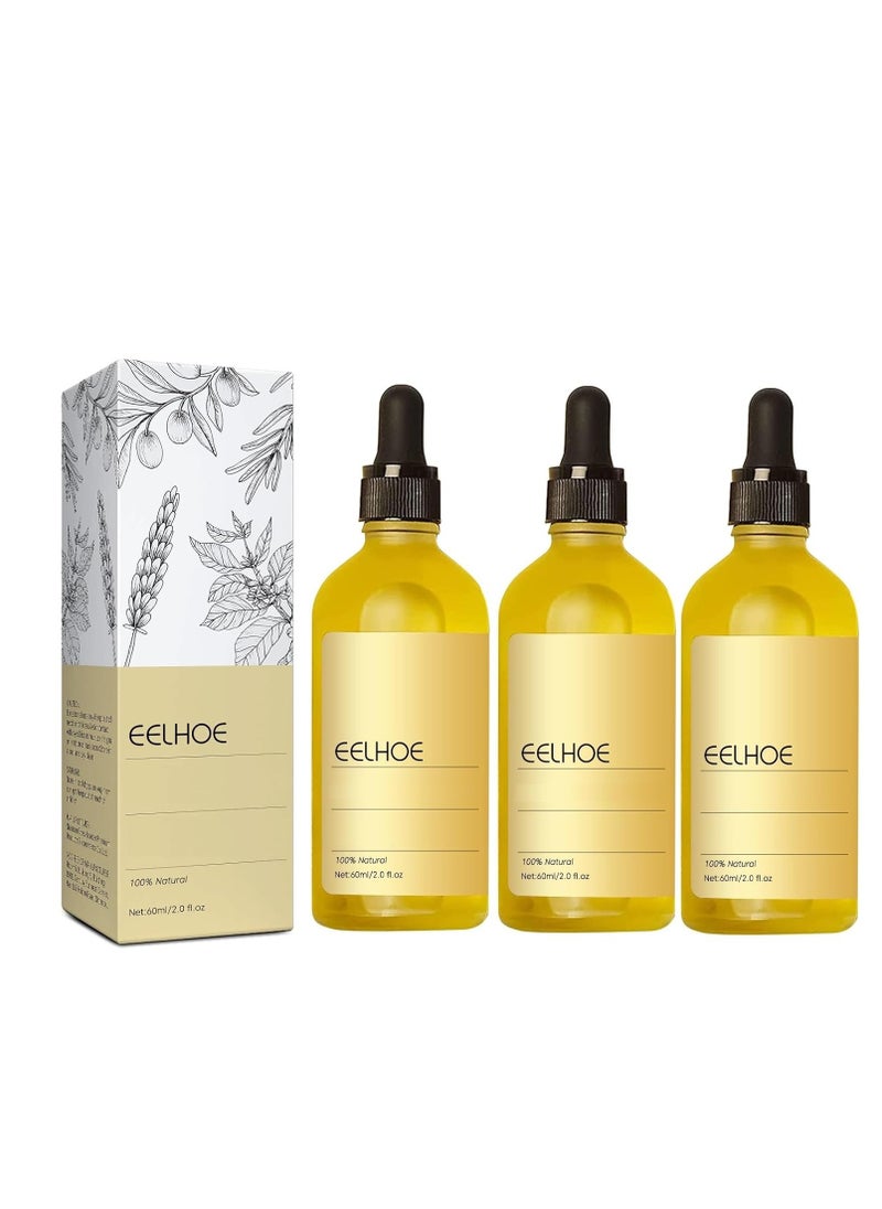 180 ML EELHOE Hair Growth Oil, Veganic Natural Oil, Hair Rosemary Oil for Dry Damaged Hair and Growth Thin Hair. (3Pcs)