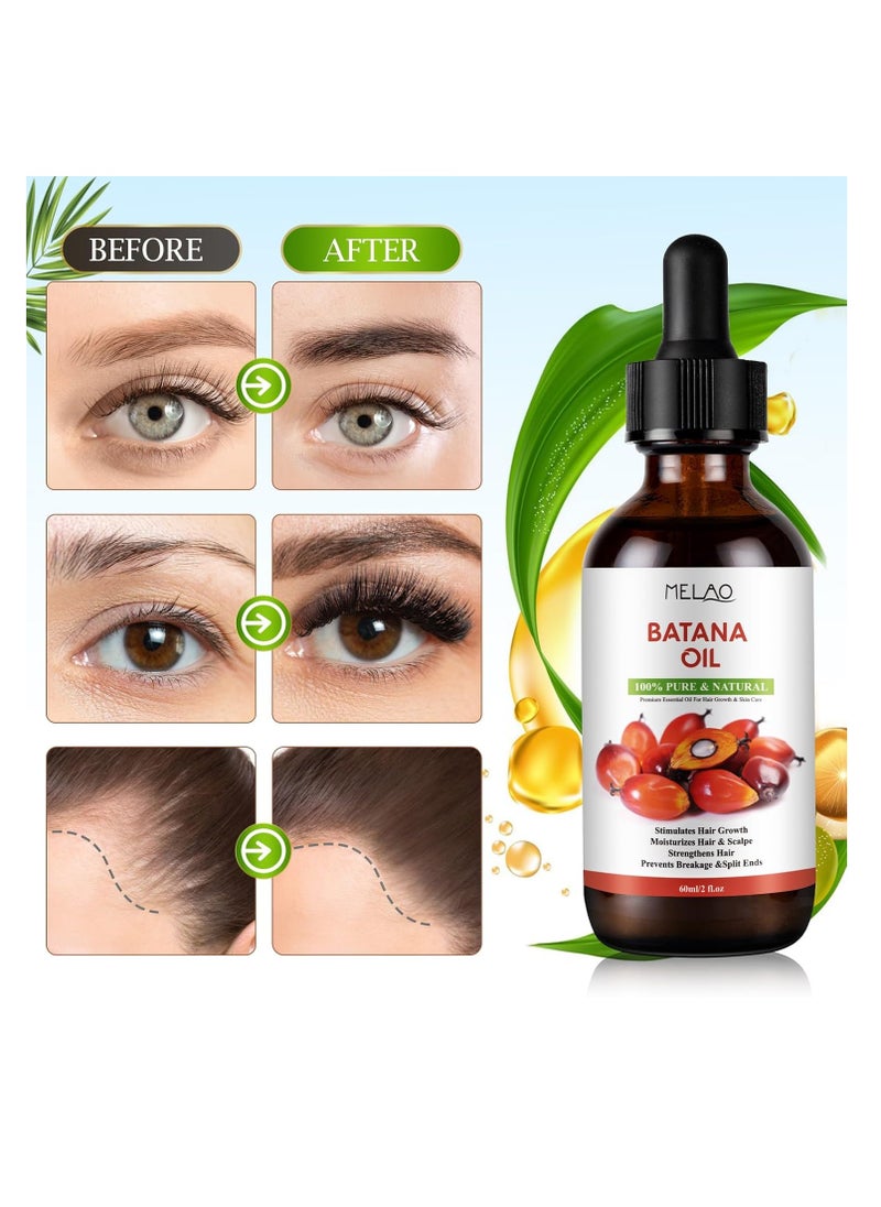 Mererke_Pretty Organic Raw Batana Oil For Hair Growth & Skin Care, Prevents Breakage & Split Ends, Moisturizes Hair & Scalp, For All Hair Typesc